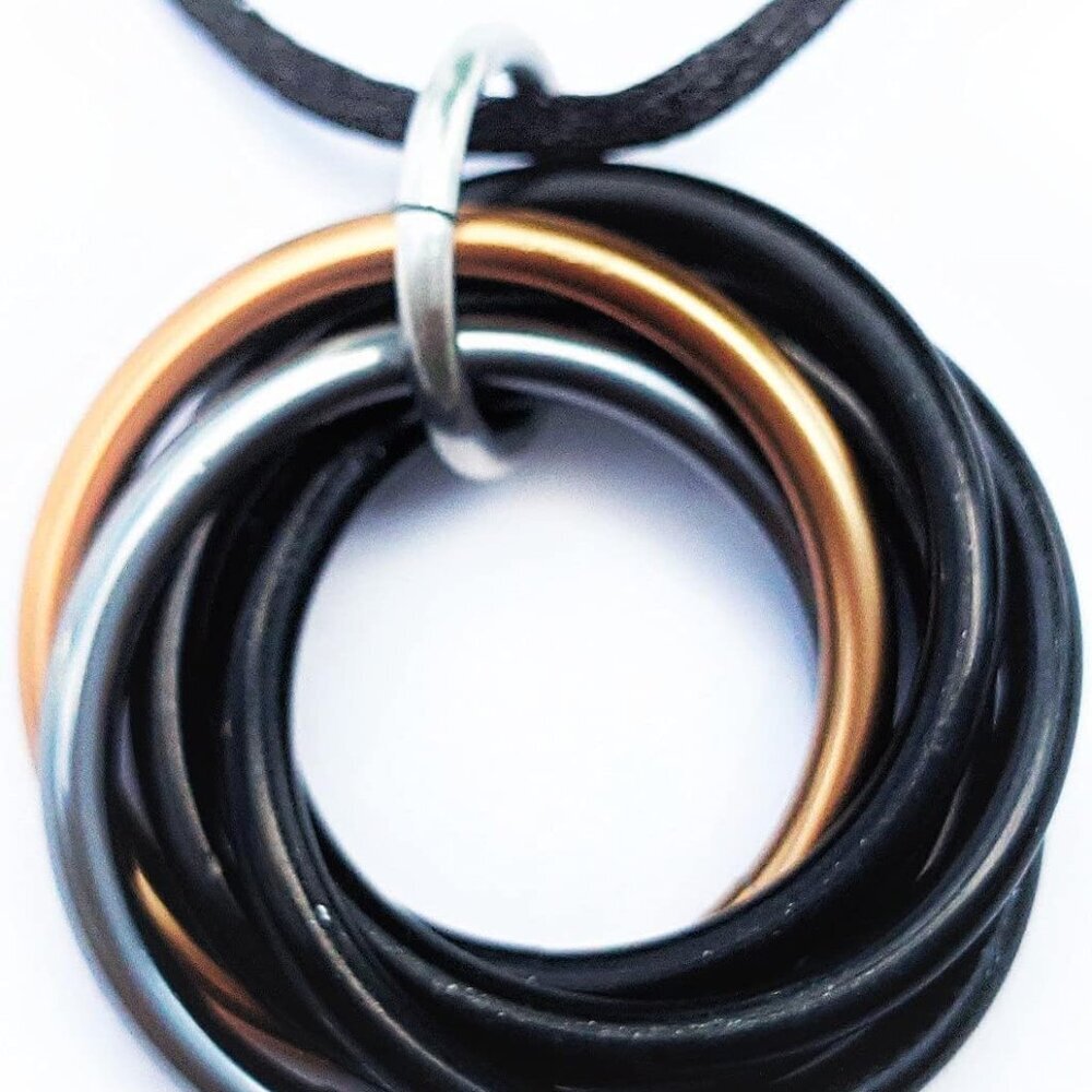 Mobii Necklaces Multicolor Pendant Combos, Fidget Infinity Loop Forever Spiral J